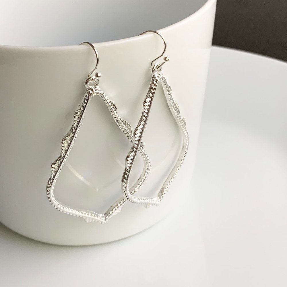 NEW Large Frame Earrings (silver)